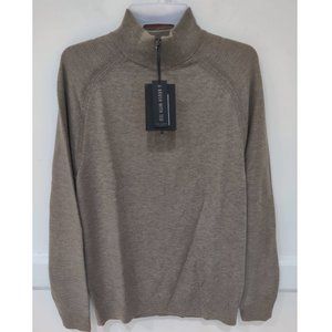 NWT Ted Baker London LOSTIT Half Zip Funnel Neck Jumper Natural Sz S $200 JK239